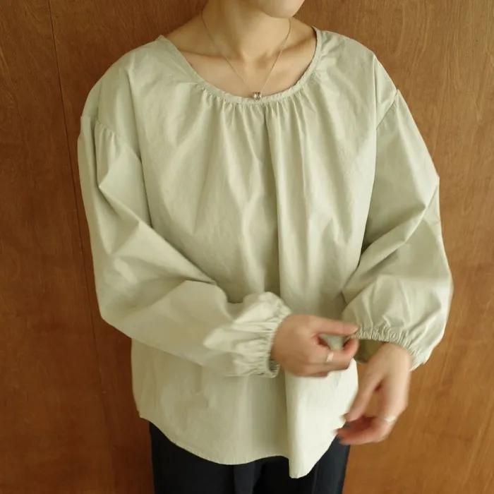 Cotton Bloom Blouse / Sage