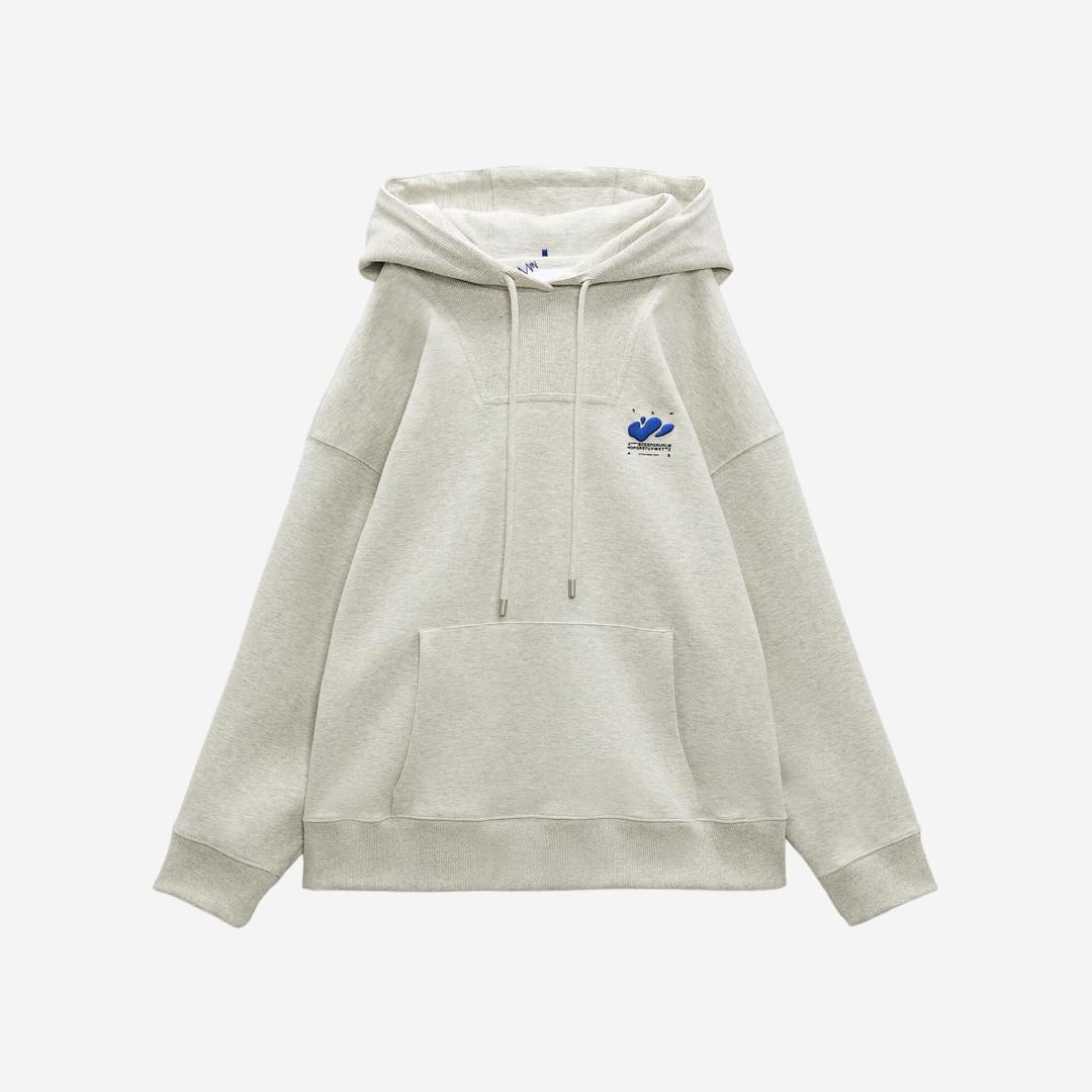아더에러 Ader Error x Zara Embroidery Hooded Sweatshirt Grey