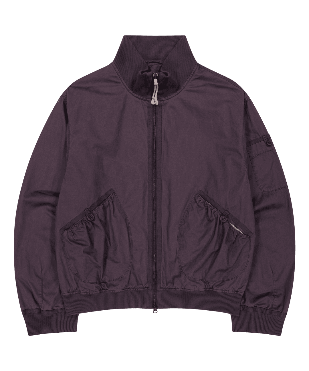 DUSTY COTTON BOMBER JACKET PURPLE