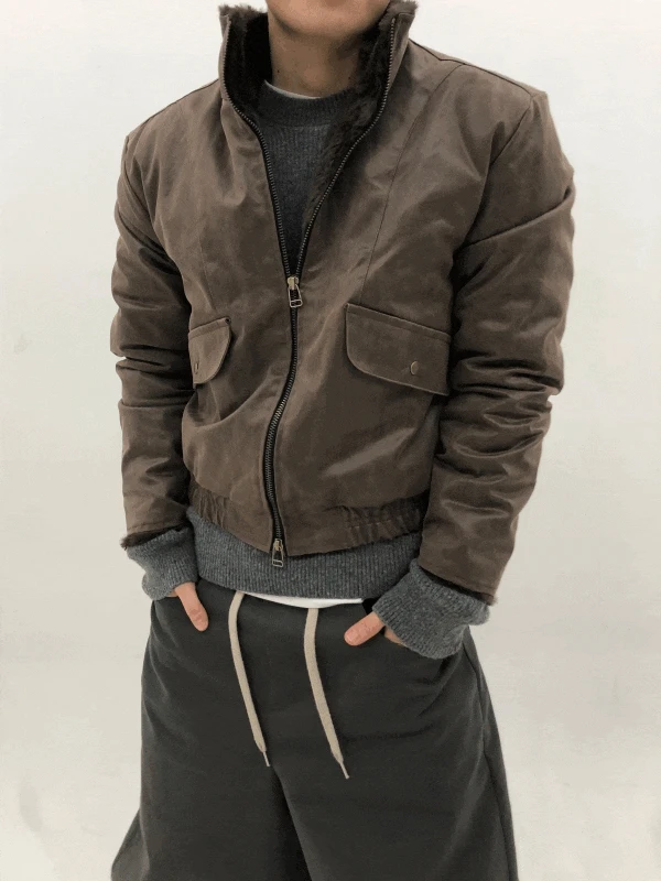 Crack Fur Leather Jumper