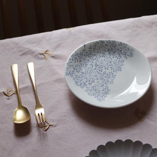 맑은블루라인 나무접시