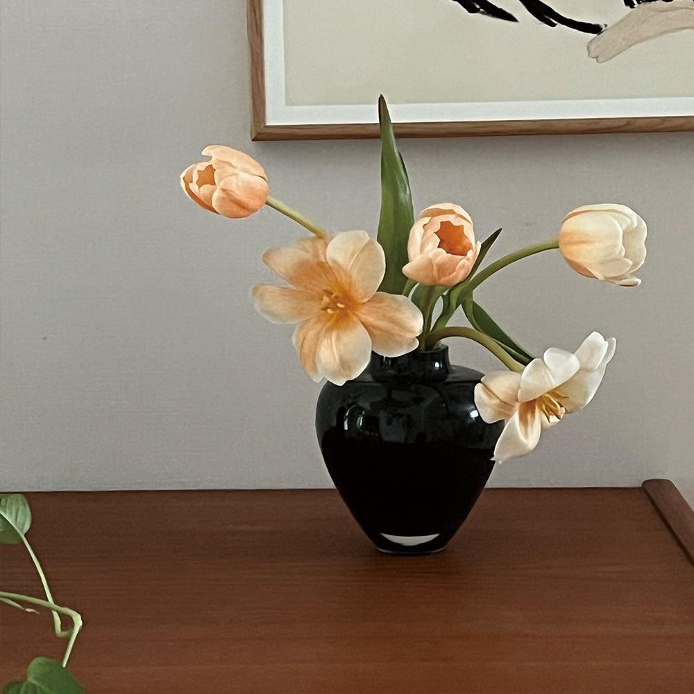 [EPOK 에포크]  블랙 미니 유리 클레어화병