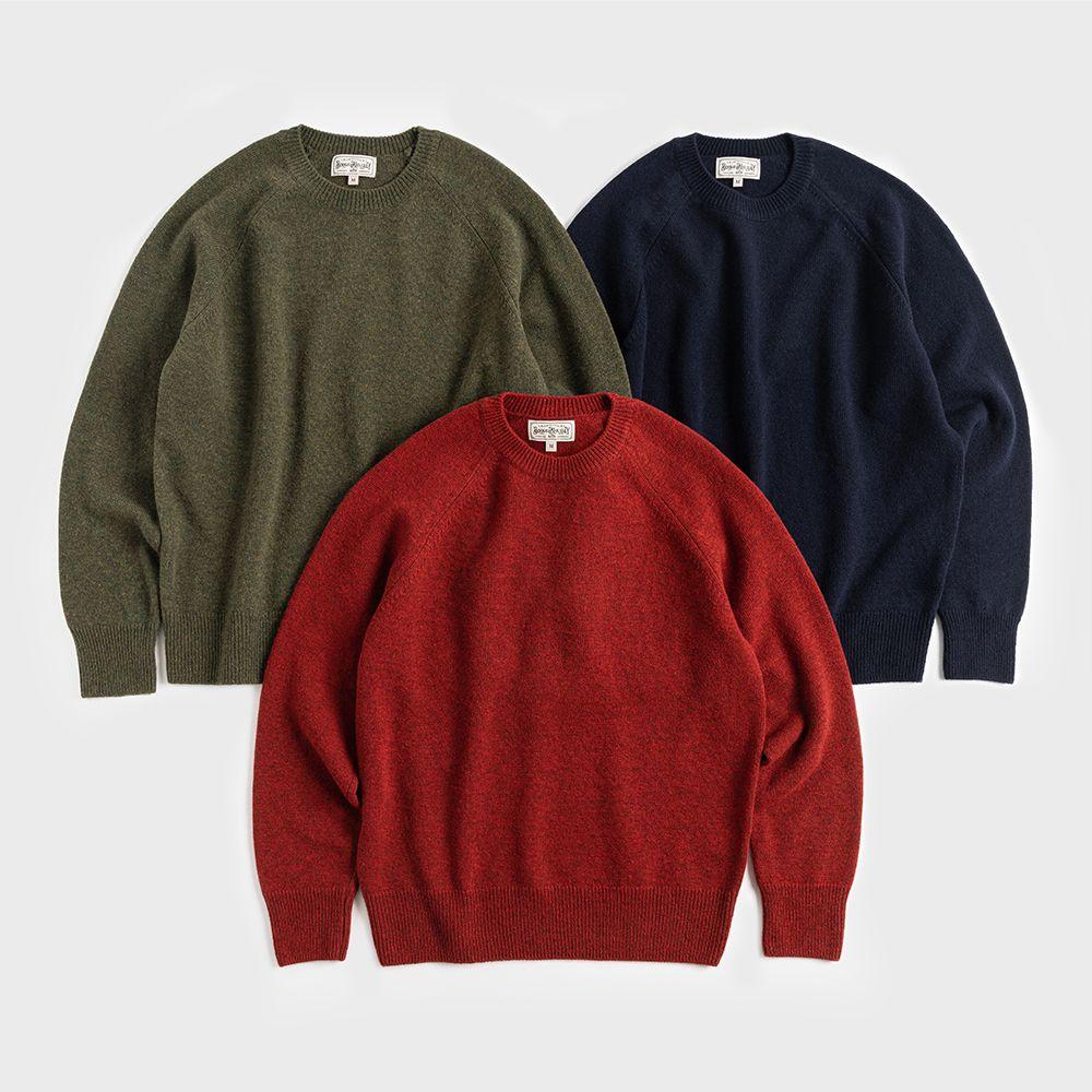12 LAMBSWOOL CREWNECK SWEATER (3 color)