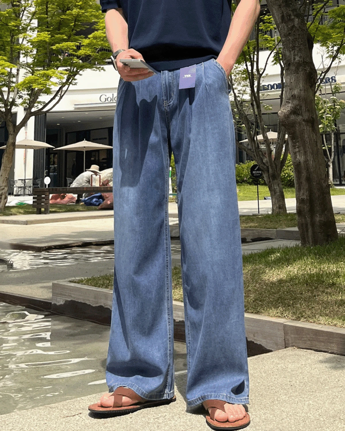 [주문폭주] [1+1 추가 할인] 아이스 쿨링 리오셀 투턱 스판 데님 팬츠 : ) 정말 감사드립니다!