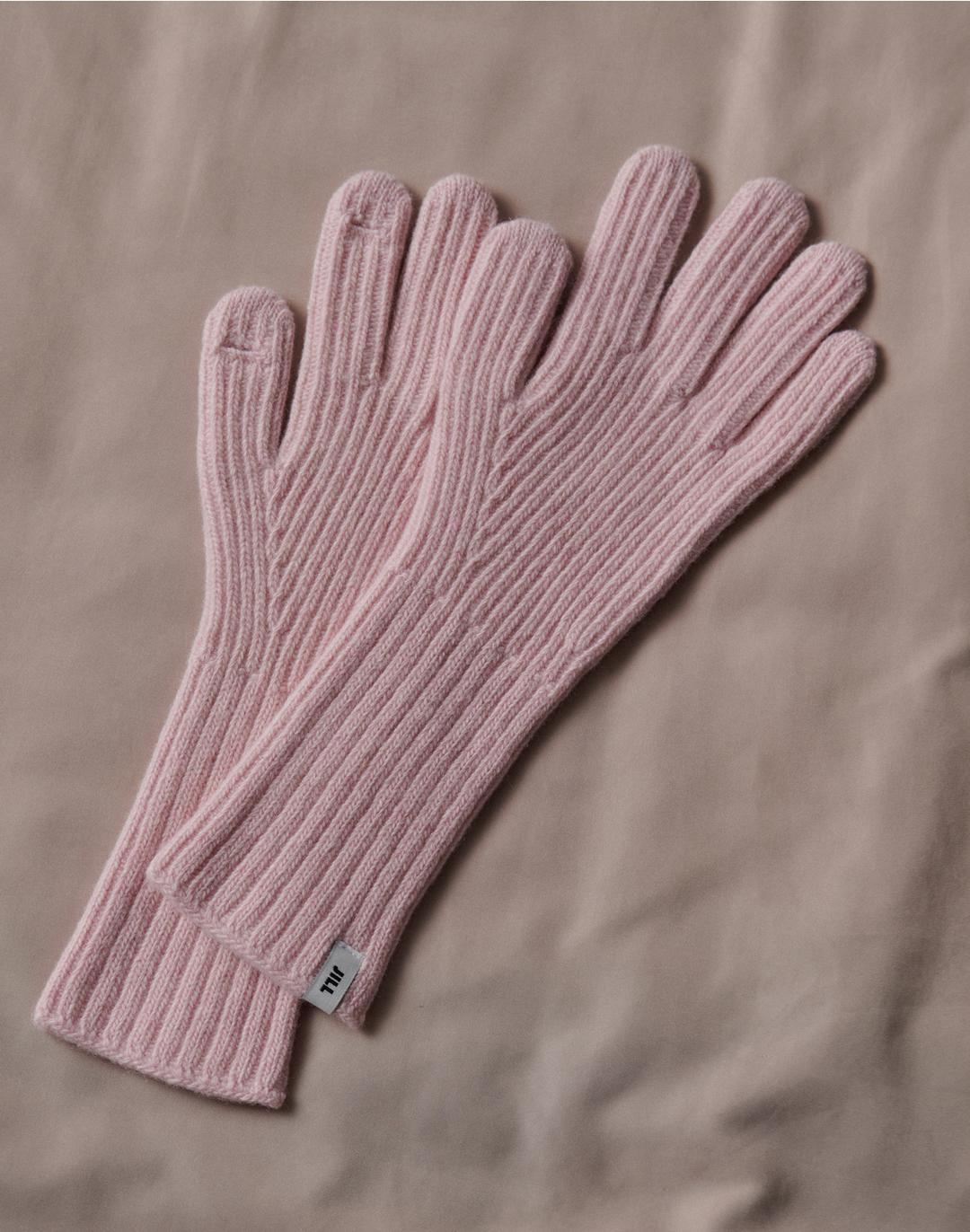 [23FW] 핑크 울캐시미어 니트 핑거홀 장갑