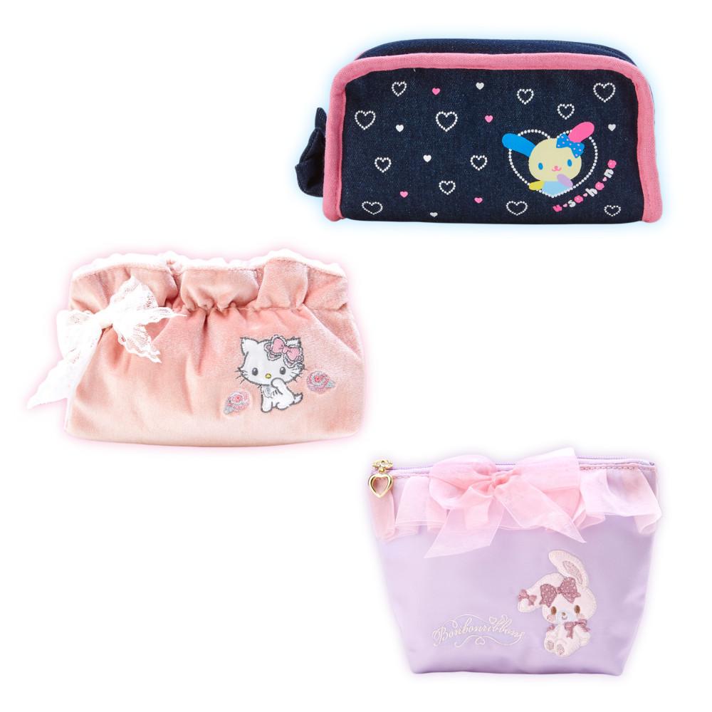 [예약판매] 우사하나 챠밍키티 본본리본 헤이세이 캐릭터 리본 디자인 시리즈, 파우치 필통