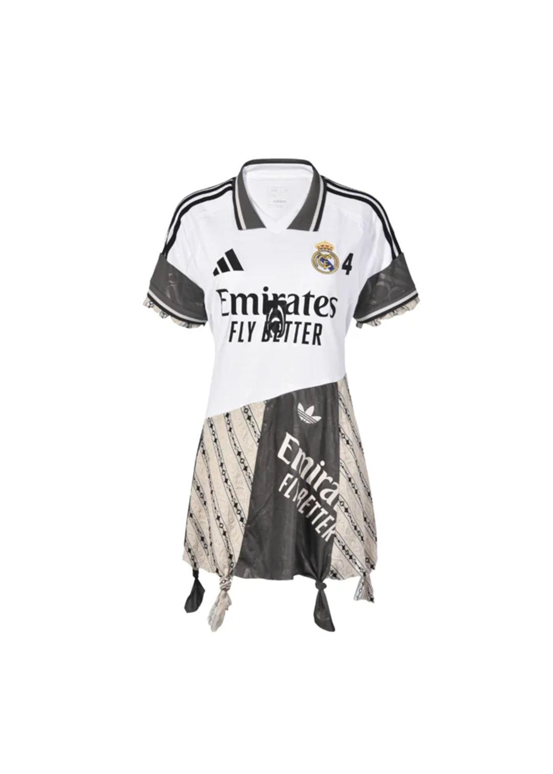 니어포레스트 [ADIDAS X NEAR4REST] REAL MADRID ASYMMETRIC SELF-TIE CUT-OUT DRESS (KHAKI)