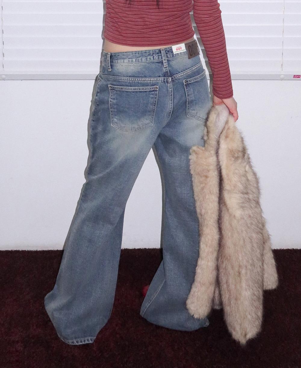 에디 세미 부츠컷 데님팬츠