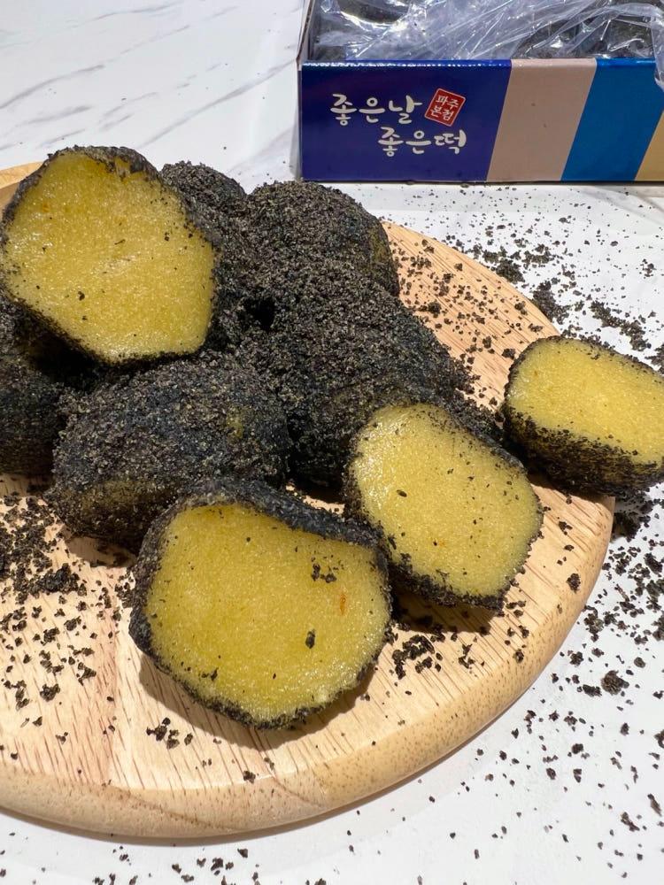 좋은날좋은떡 파주본점 - 호박흑임자인절미(흑임자호박인절미) 1박스 36개 파주앙금인절미 영의정인절미 원조떡집