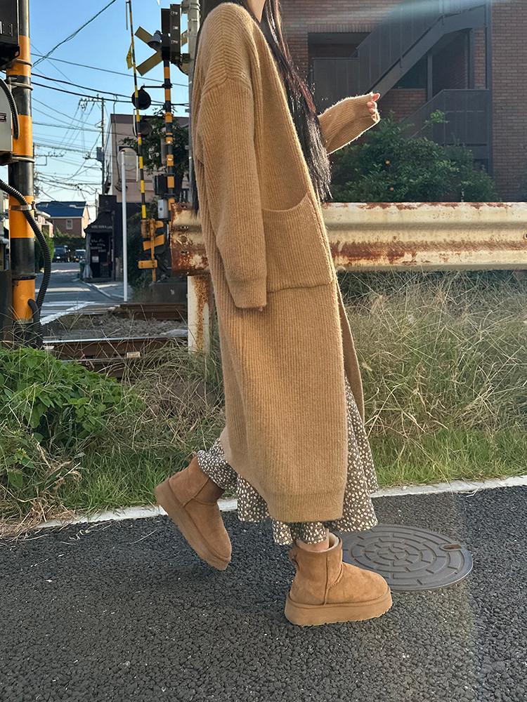 [룸룸] 페미닌 롱로브 가디건 (2color)