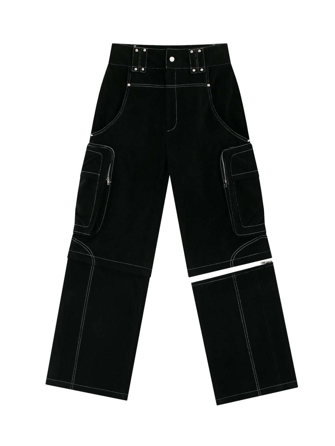 Detachable Cargo Pants Black