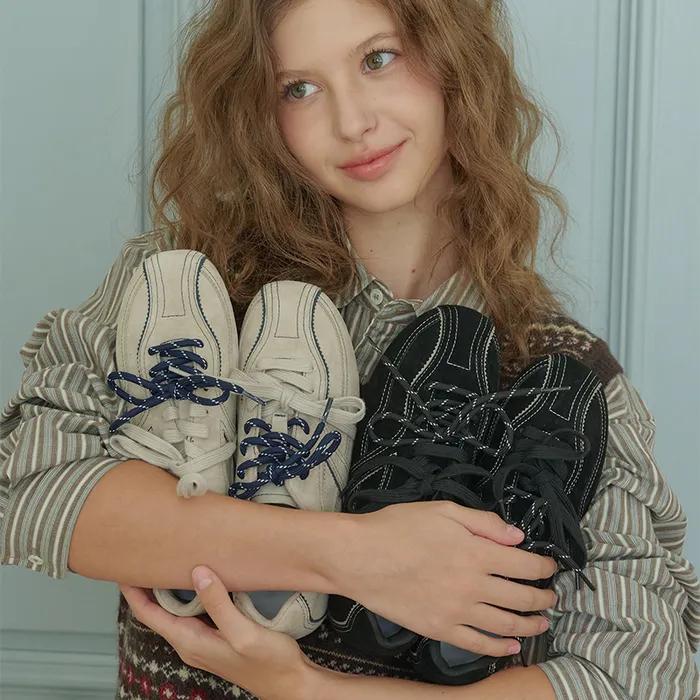 [뉴뉴pick] 리얼 스웨이드 더블 보우 스니커즈 58510