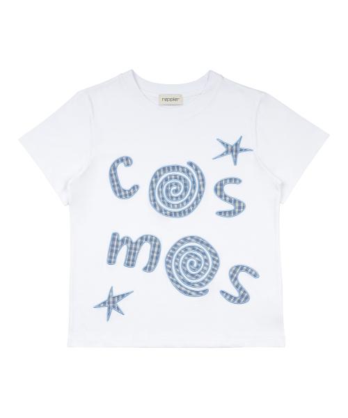 COSMOS Check Patch T-Shirt (White)