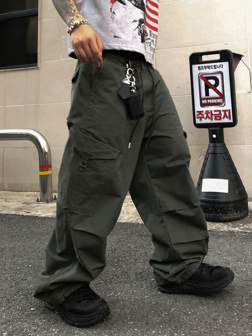 premium 스냅 카고 밴딩 코튼 팬츠 (3color !)