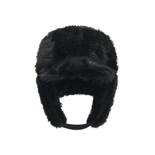 FUR TRAPPER CAP_CRUSH BLACK