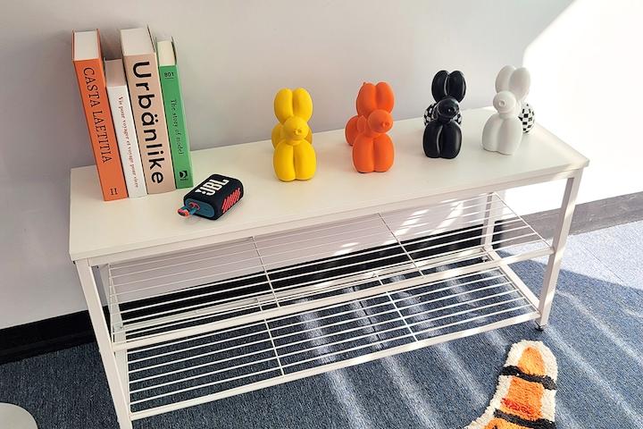 [단독] 낮은 벤치신발장 화이트 블랙 현관의자 600/800/1000