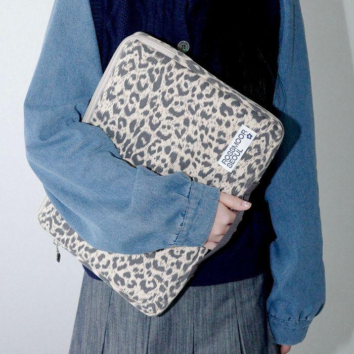 Leopard laptop pouch _ 2sizes