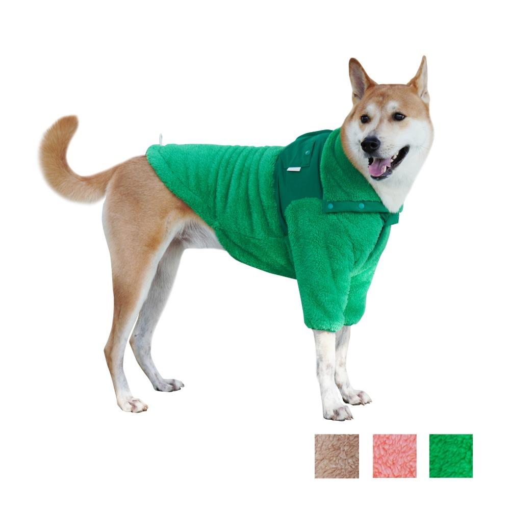 옐로우트라이앵글 보호자 반려견 커플룩 양면 플리스 포그니 아노락 3컬러