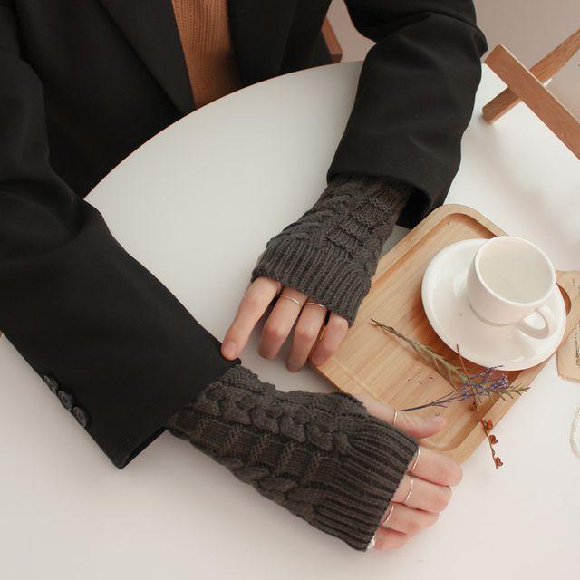 [무배] 니트 꽈배기 롱 핸드워머 팔토시 장갑