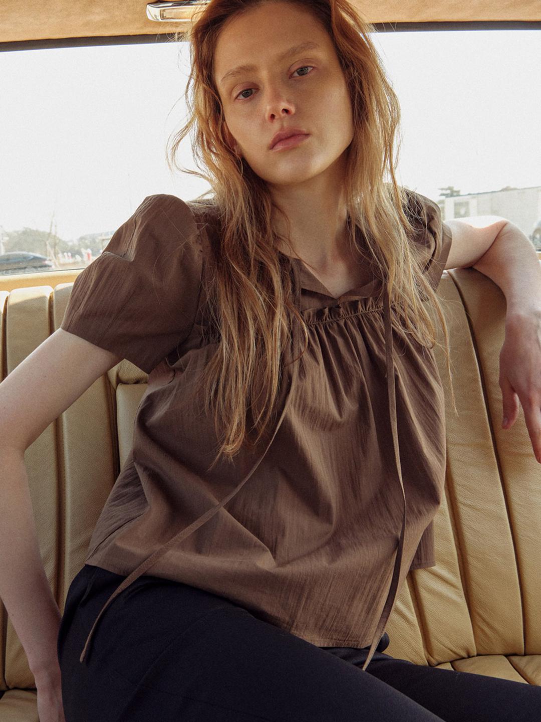 Shirring Detail Blouse VW6MB517_2color