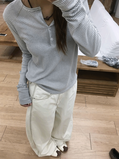 앤티즈 데일리 버튼티 (3color)