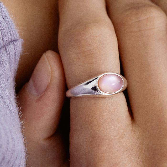 (SILVER925) Cats eye Oval ring CR1815