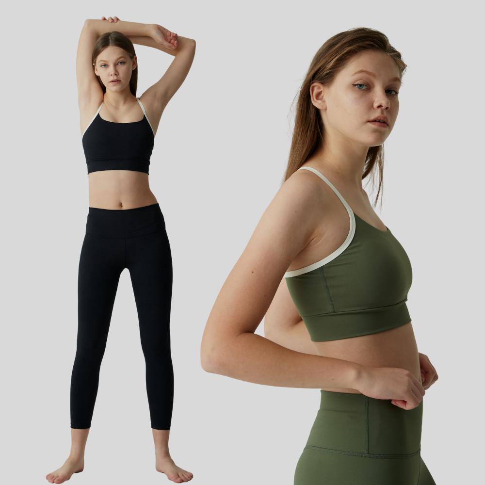 [30%+복수구매 17%] SUKHAA 수카 하이서포트 스포츠브라 아이보리/화이트 스트랩