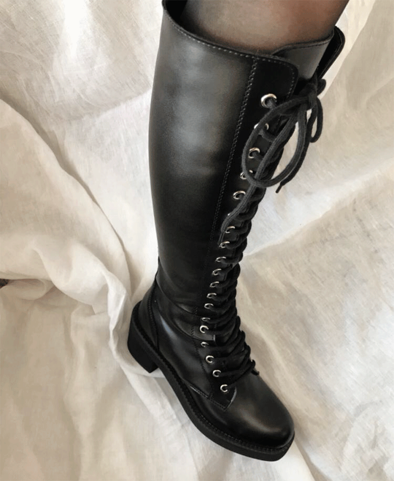 레이스업 부츠 ver.2 (블랙) 230-250