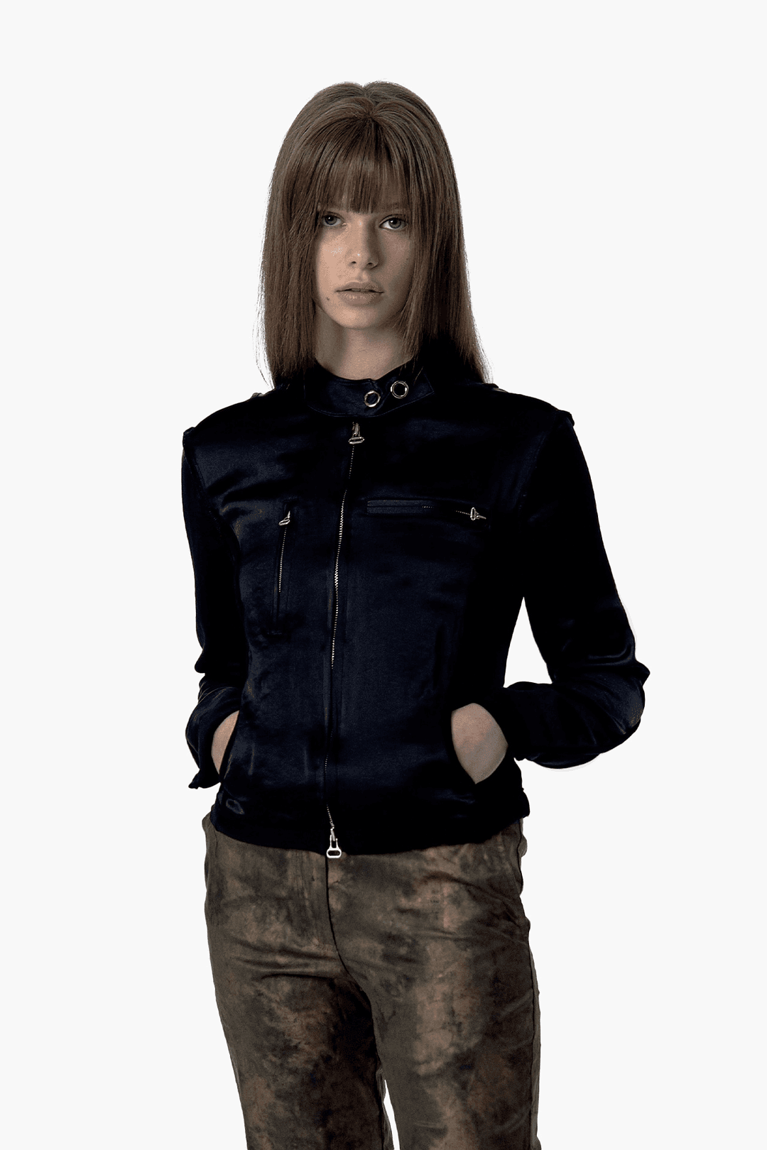 SATIN RACING JACKET BLACK (예약발송 09월 22일)