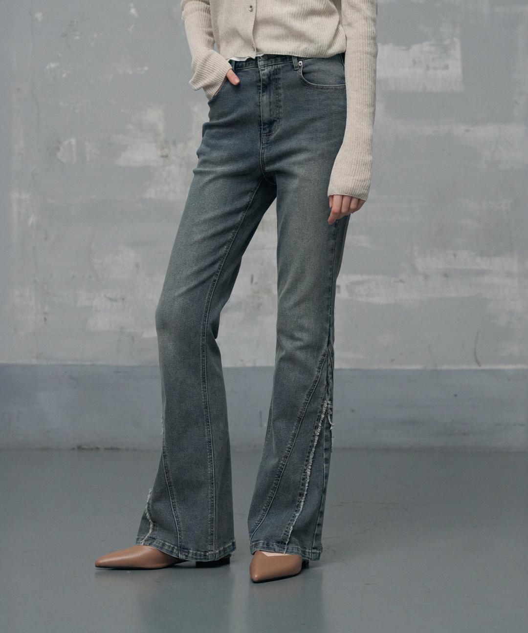 레더리 [하객룩] 웨스턴 테슬 부츠컷 데님팬츠 [3COLOR]