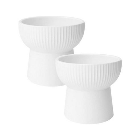 리스펫 반려동물 클래식 세라믹식기, 화이트, 2개 - 식기/물병 | 쿠팡