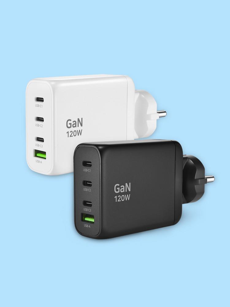 아이뮤즈 최대 출력 120W 접지 고속멀티충전기 PD120W-GaN USB-A PPS PD C타입