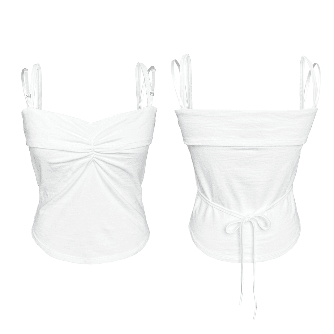 Sienna Drape Top [Off White]