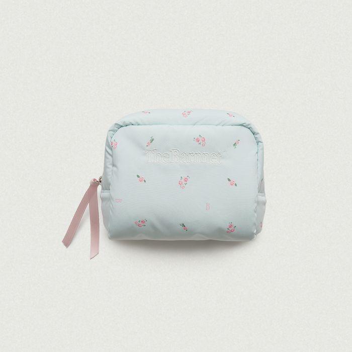Rosie Flower Pom-Pom Pouch_Mint