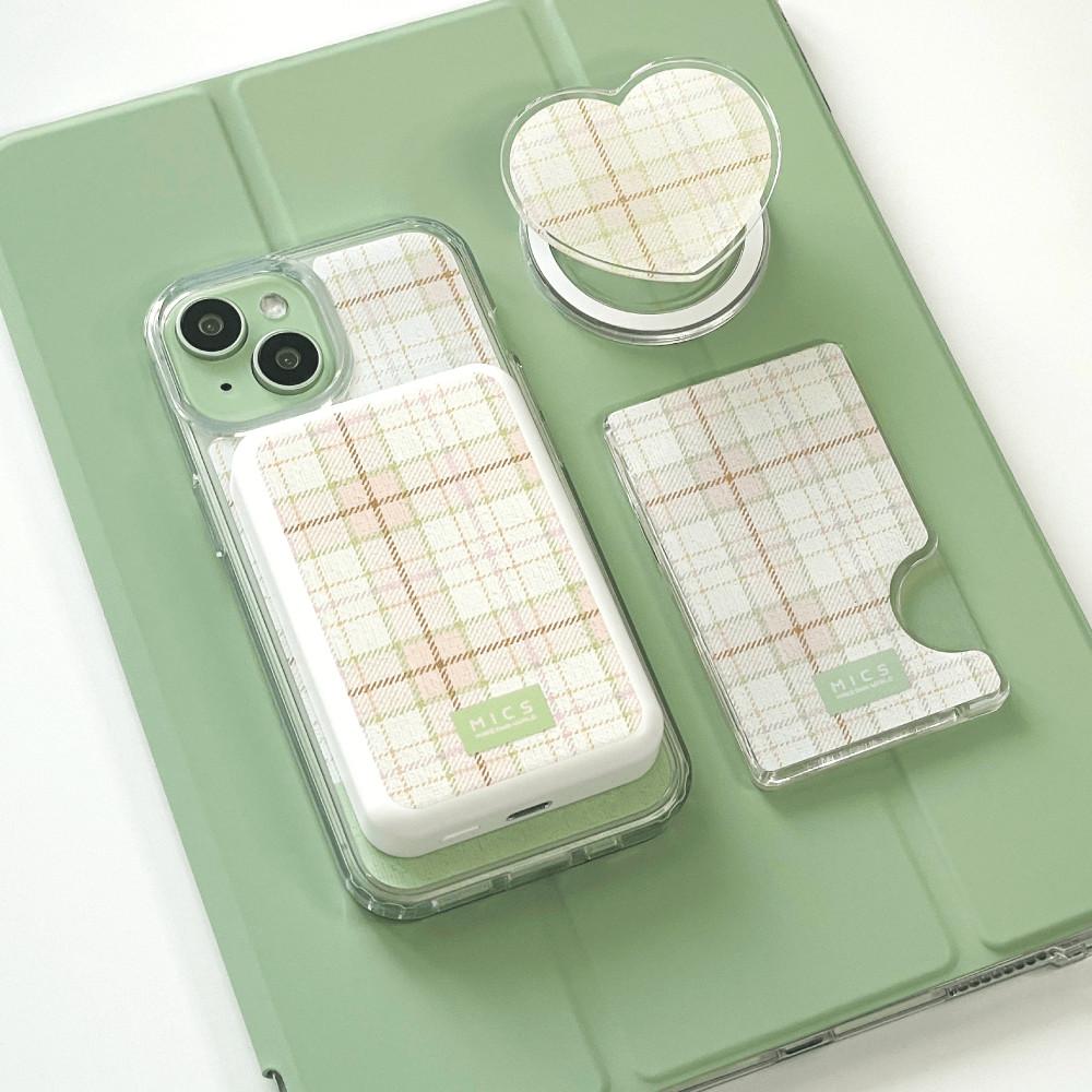 [믹] 봄 체크 맥세이프 보조배터리 5,100mAh 10,000mAh