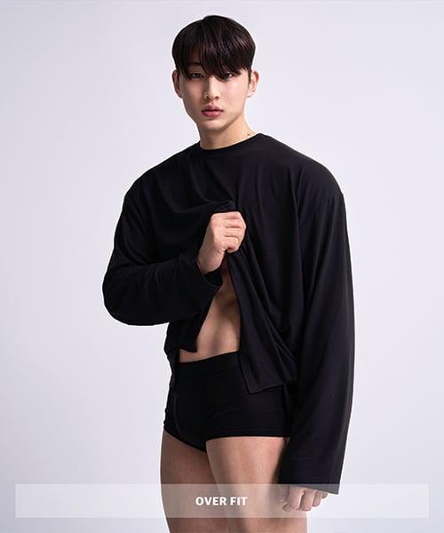 소프트 릴렉스 오버핏 롱슬리브 (블랙)