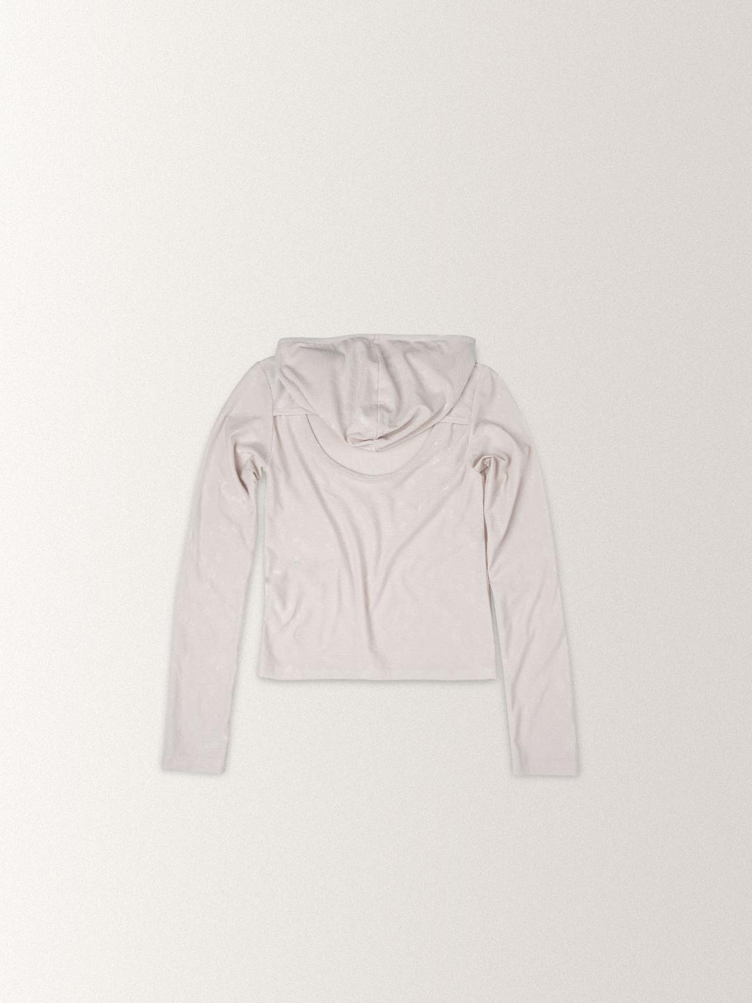 BACK OPEN HOOD TEE [ BEIGE ]