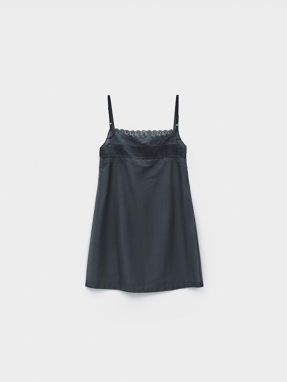 See-Through Lace Mini Dress_Charcoal