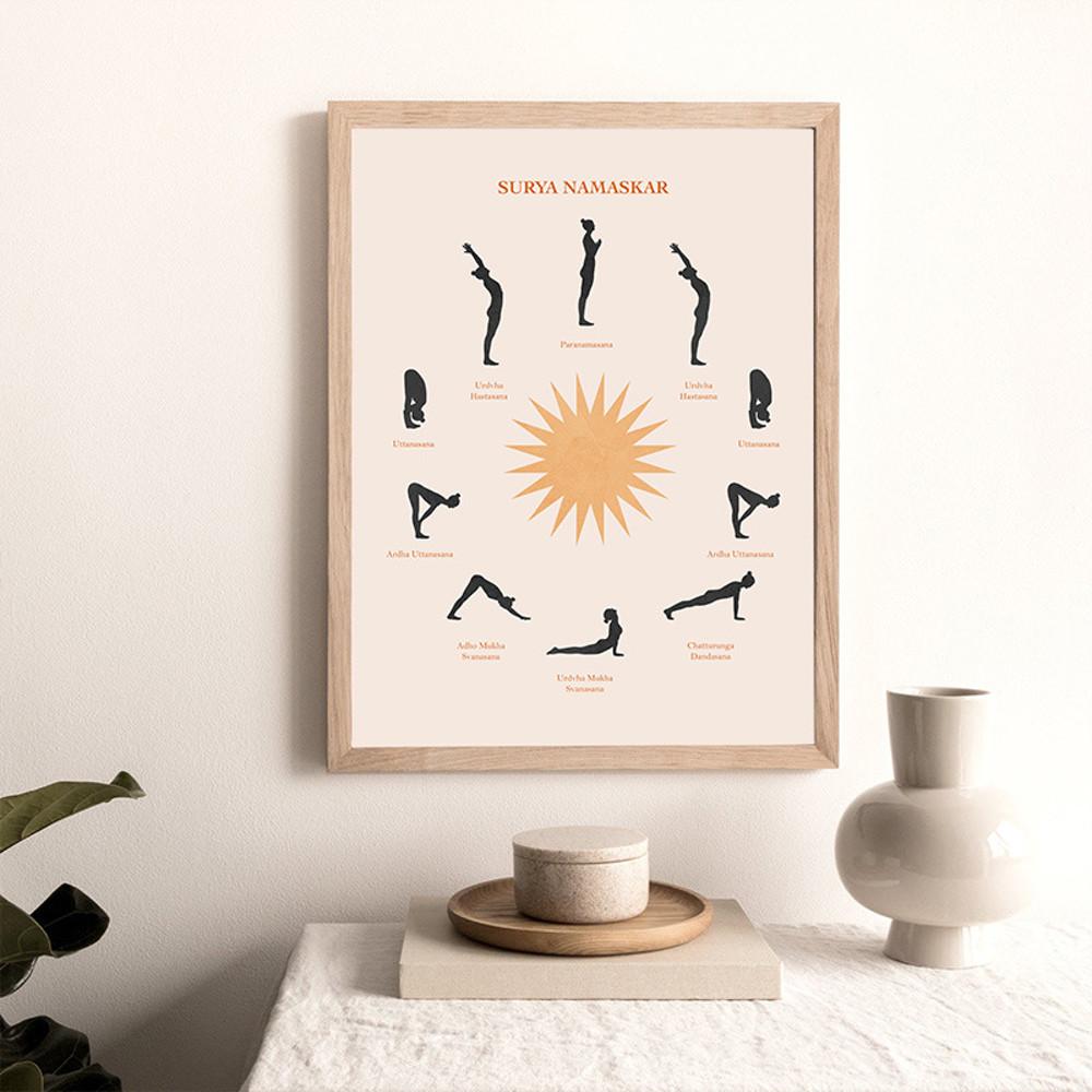 바반투 요가 차크라 포스터 프레임 액자 2Type