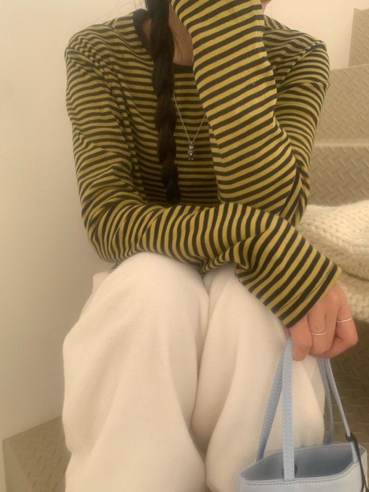 Lucky striped t-shirt(4 color)