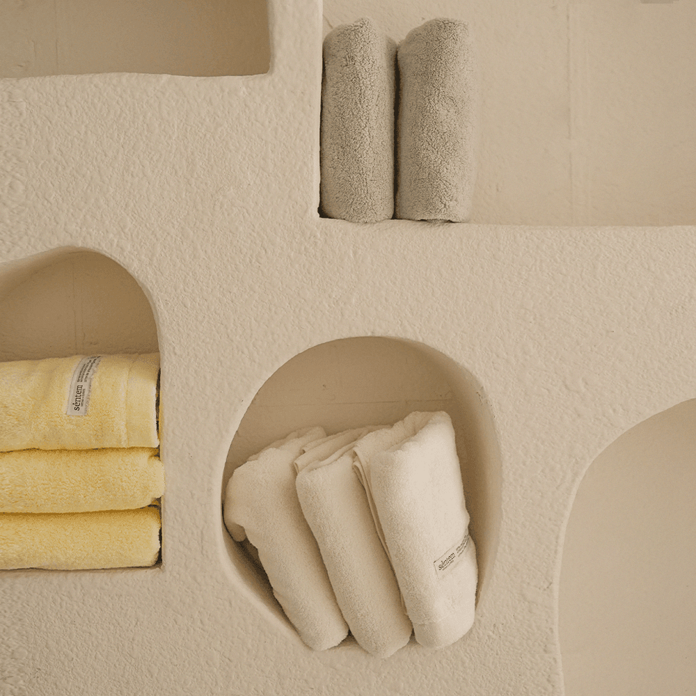 [천연 염색] 네추럴 테라피스트 타월 6P 컬러 선택 / 200g, 40수, 호텔 수건