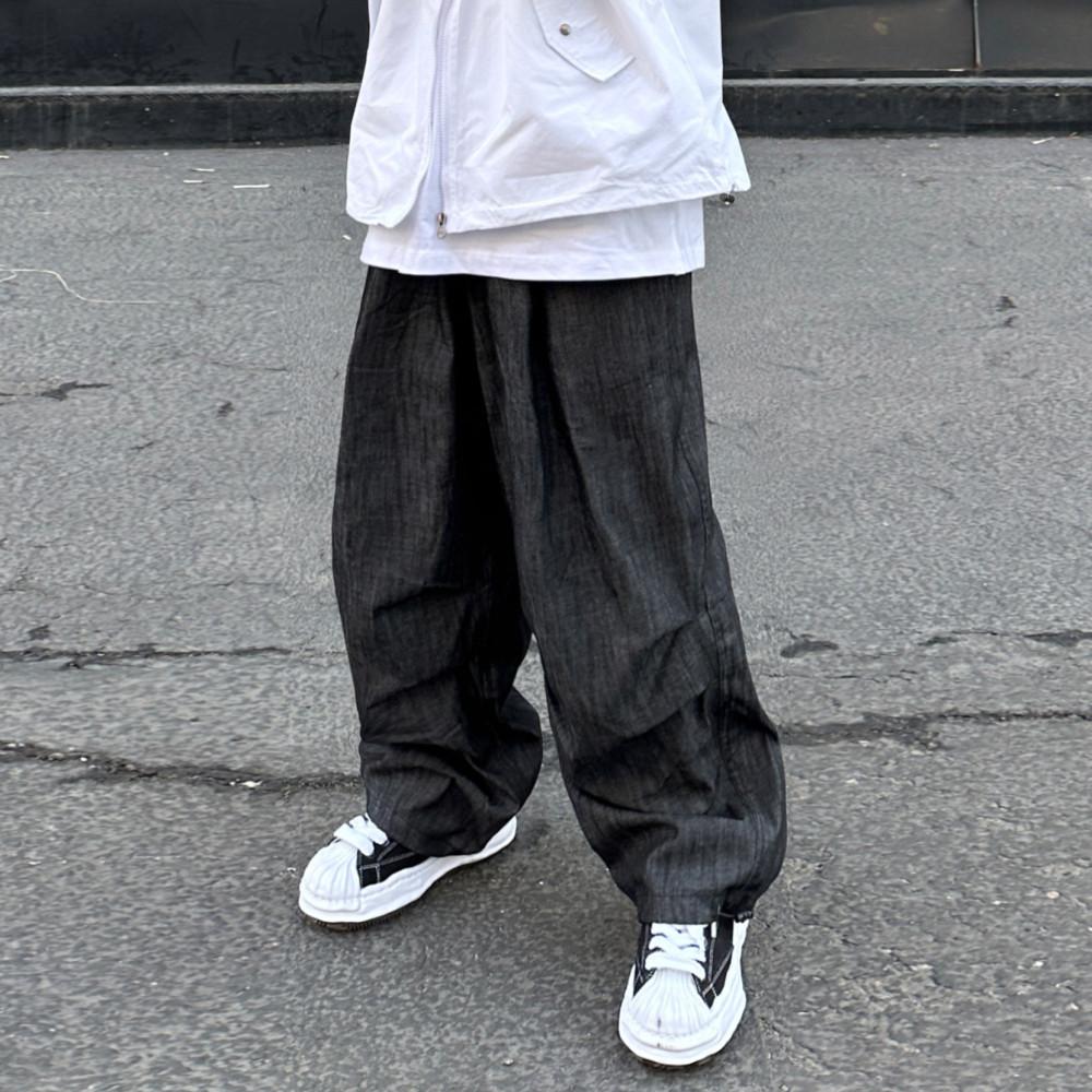 남자밴딩청바지 벌룬 와이드 생지데님