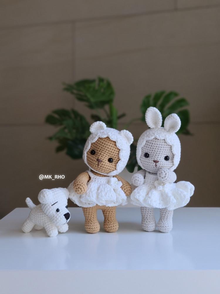 아기곰이랑토끼(White)[엠케이로 코바늘인형 도안]