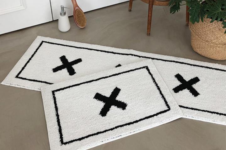 심플 미니러그  인테리어러그 소프트 포인트 발매트