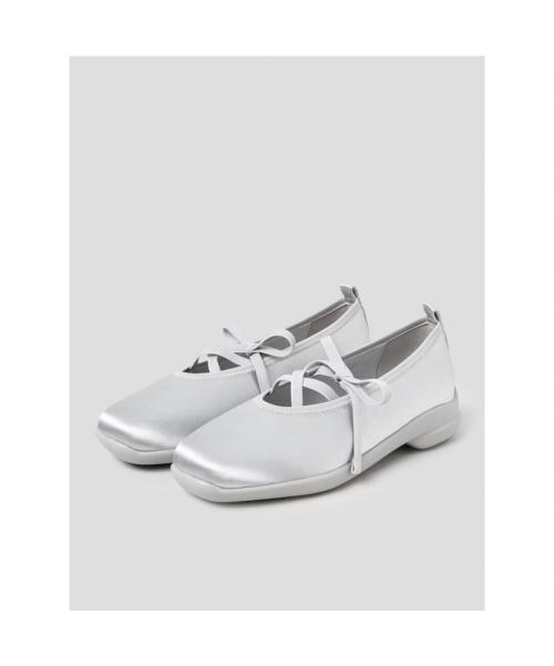 사틴 레이스업 슈즈  그레이