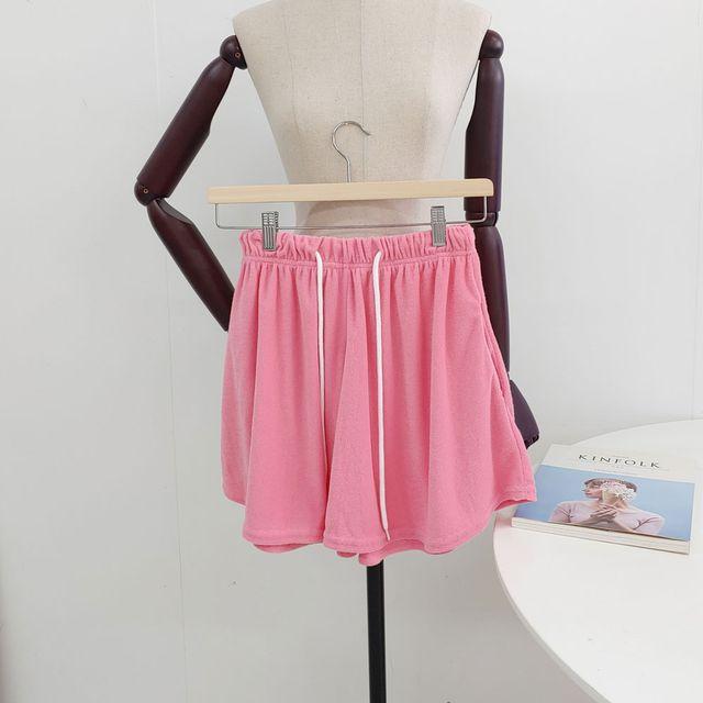타올반바지 무지 밴딩 비치웨어 반바지