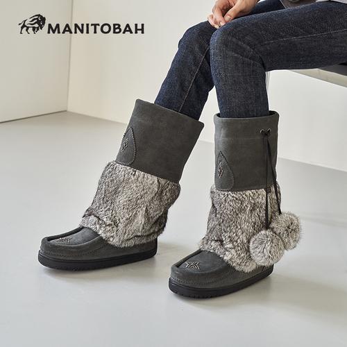 [MANITOBAH] 마니토바 워터프루프 스노위 아울 묵룩 부츠_차콜