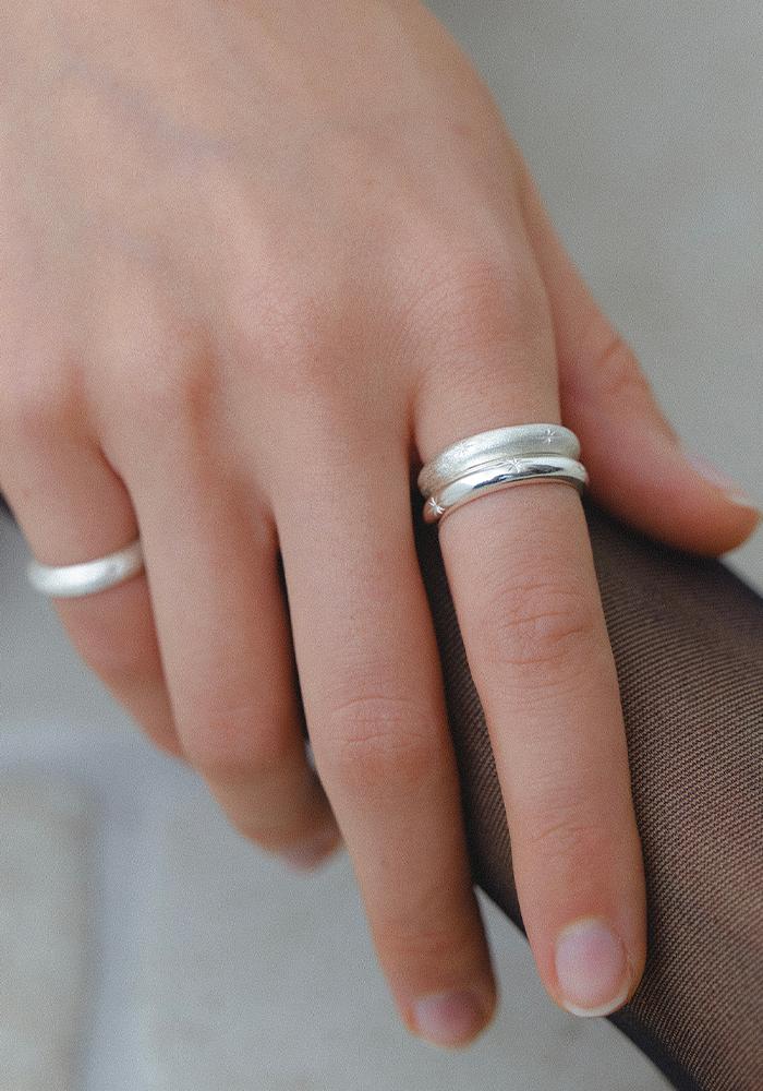 Snowflake Texture Ring