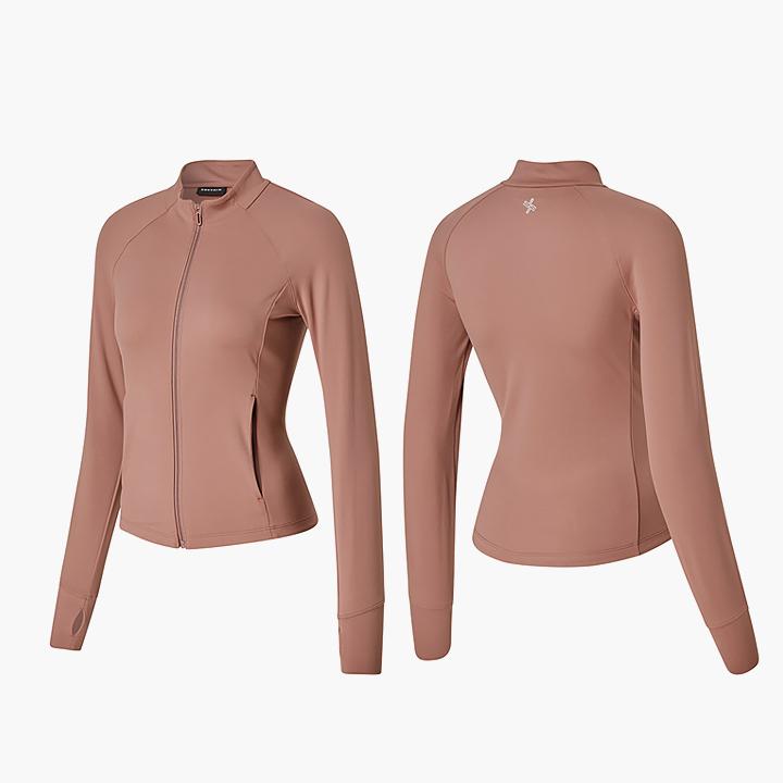 액티브 슬림핏 웜 실키 집업