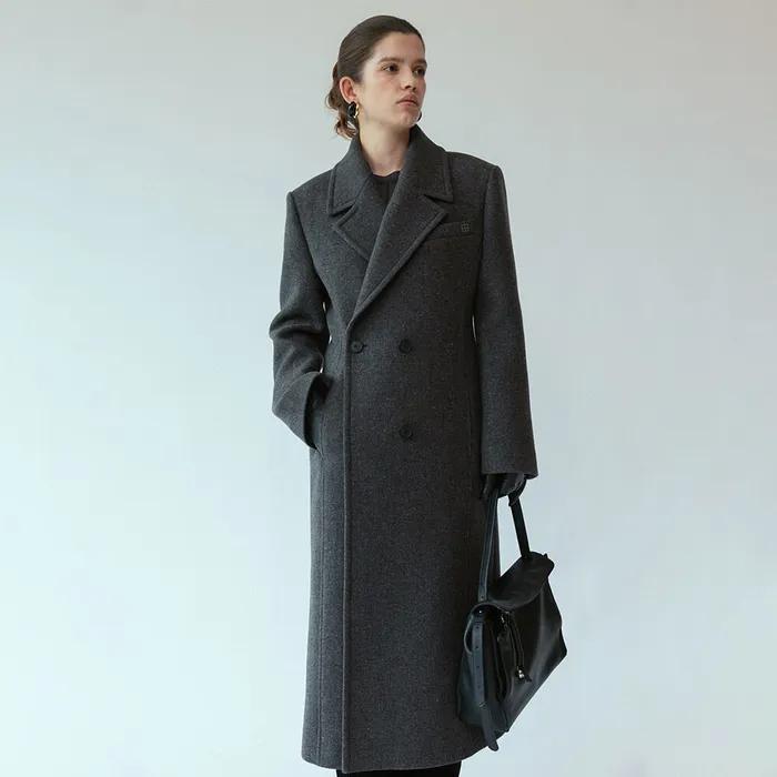 Double-Breasted Tailored Long Coat SW5WH427-9E
